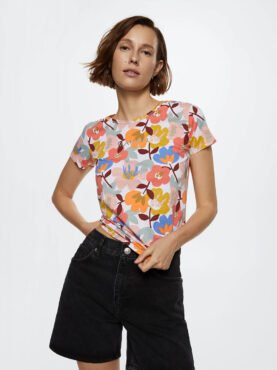 Speechless Girls' Flutter Sleeve Floral Top